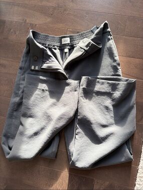 Aritzia Wilfred Gray Alanya Wide-Leg Trousers